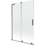 Vonios sienelė Mexen Velar L, 120 x 150 cm, Brushed gun gray/Transparent