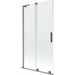 Vonios sienelė Mexen Velar L, 100 x 150 cm, Brushed gun gray/Transparent