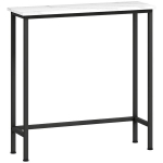 Konsolinis stalas, 75x24x76 cm, juodas, reguliuojamas