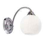 Sieninis &scaron;viestuvas Candellux Velore chromuotas stiklinis gaubtas E27