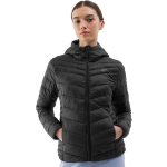 Moteri&scaron;ka dygsniuota striukė 4F F351 tamsiai juoda 4FWSS24TDJAF351 20S, XS