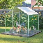 Vi&scaron;tų narvas metalinis, 2x2x2 m, su PE stogu, 1 vnt