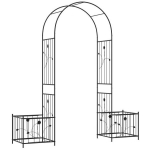 Metalinė sodo arka su vazonais 230x120x250 cm, Metalinė sodo arka su vazonais 230x120x250 cm