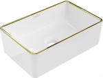 Praustuvas Mexen Nadia, 36 x 23 cm, White/Gold edge