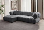 Kampinė sofa Petra Left, tamsiai pilka