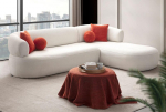 Kampinė sofa Roma Right, balta
