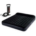 Pripučiamas čiužinys 203x183x25 cm su stūmokliniu pompa Intex 64144