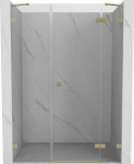 Mexen Lunar du&scaron;o durys atsidarančios de&scaron;inės 120 cm, skaidrios, auksinės &scaron;lifuotos - 834S-120-050-55-00-P