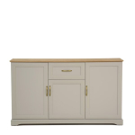 Komoda Mebelbos Soretto 3d1s, 153,4x41,2x89,1 cm, smėlio spalvos