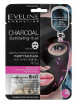 Drėkinamoji lak&scaron;tinė veido kaukė Eveline Charcoal Iluminating 20 ml