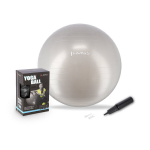 Gimnastikos kamuolys HMS YB01 65 cm su pompa, pilkas