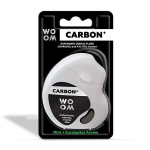 Dantų siūlas su aktyvuota anglimi Woom Carbon+, mėtų ir eukalipto skonio, 30 m