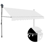 Rankiniu būdu i&scaron;traukiama markizė su LED vidaXL, kreminė, 350cm