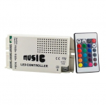 RGB LED valdiklis su muzikos valdymu