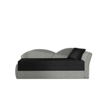Sofa - lova NORE Aga, pilka/juoda
