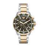 Vyri&scaron;kas laikrodis Emporio Armani Diver, auksinis/sidabrinis