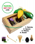 Dovanų rinkinys - Matcha Japan Ceremonial (Kyoto), 40g + Whisks (Bambukinė &scaron;luotelė) + Spoon (&scaron;auk&scaron;telis) + Stand (&scaron;luotos laikiklis).