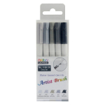 Spalvoti flomasteriai Artist Brush, 1100-5H Grey, 5vnt.