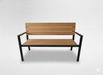 Sodo suoliukas GardenLine 118 x 54 x 77 cm rudas plastikinė sėdynė atlo&scaron;as
