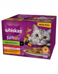 Whiskas suaugusioms katėms su jautiena, la&scaron;i&scaron;a, vi&scaron;tiena ir kalakutiena, vi&scaron;tiena ir menke, 48x85 g