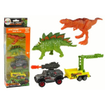 Figūrėlių rinkinys Dinozaurai su automatine raketų priekaba LeanToys