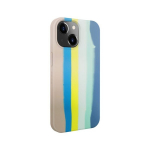 Evelatus Apple iPhone 15 silikoninis dėklas, įvairiaspalvis, mėlynai rožinis