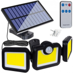 LED &scaron;viestuvas su saulės baterija 171 COB