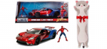 Transporto priemonė su figūrėle Jada Toys Marvel Spiderman (Žmogus Voras) Ford GT ir pagalvė Katė, 50 cm