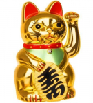 Japonų talismanas katinas, auksinis
