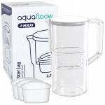 Aquafloow J-Maxi 2,5 l baltas filtravimo ąsotis vandentiekio vandeniui + 3x filtras