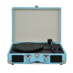 Įra&scaron;ų grotuvas fonografas vinilo plok&scaron;telių grotuvas fonografas retro vinilo grotuvas garsiakalbis garso MDY-1603 mėlynas Europos standartas