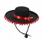 Meksikieti&scaron;ka skrybėlė Sombrero, juoda