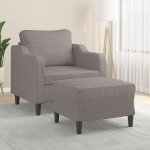 vidaXL Krėslas su pakoja, taupe spalvos, 60cm, audinys