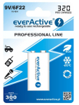6F22 / 9V Ni-MH 320mAh EverActive įkraunama baterija