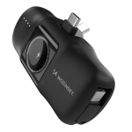 Mini powerbankas 5000mAh 15W USB-C su Apple Watch įkrovikliu, juodas