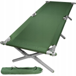 MFH Sulankstoma lauko lova, 197x69x43 cm, maksimali apkrova 160 kg, žalia