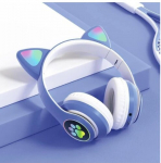 Happy people Buetooth ausinės Cat ears LED, mėlynos