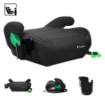 Tulano Cabby 25 black automobilinė kėdutė-pasostė su ISOFIX, 125-150 cm, i-Size