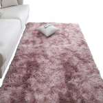 Rožinis purus pliu&scaron;inis kilimas plaukuotas triu&scaron;is 220x160 cm mink&scaron;tas gražus xxl