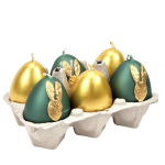 Velykinis žvakių rinkinys, 6vnt, D4.5 H6cm