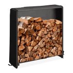 Stovas malkoms 110x110x29cm., juodos spalvos