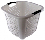 RATTAN kvadratinis krep&scaron;elis 34l - baltas 44x44x33 cm