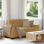 Dvivietė sofa, ruda, 120 cm, aksomas, Ruda