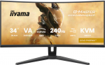 Žaidimų kompiuterių monitorius - IIYAMA - 34" - 240Hz - VA tipo ekrano matrica - 0.4ms - Auk&scaron;čio reguliavimas - G-Master GOLD PHOENIX
