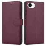 Dėklas Fancy Wallet Samsung A155 A15 4G/A156 A15 5G tamsiai raudonas