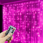 LED užuolaidinės lemputės su pulteliu