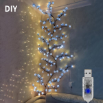 LED vy&scaron;nių vynuogė girlianda, Mėlyna