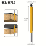 Frezavimo antgalis medienai su guoliu 8x3/8x76.2 mm, 8*3/8*76