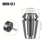 ER16 ER20 įvorė CNC frezavimo staklėms, įrankių laikiklis, ER20-1/2 (12,7 mm)