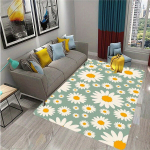 Ramunėlių ra&scaron;to neslystantis kilimas,  80 cm x 120 cm / 31,5 colio x 47,24 colio